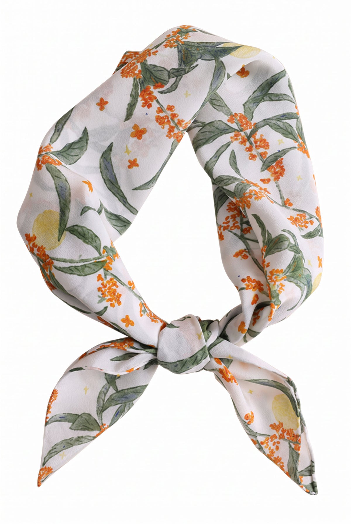 Moonlit Osmanthus  Silk Twill Scarf
