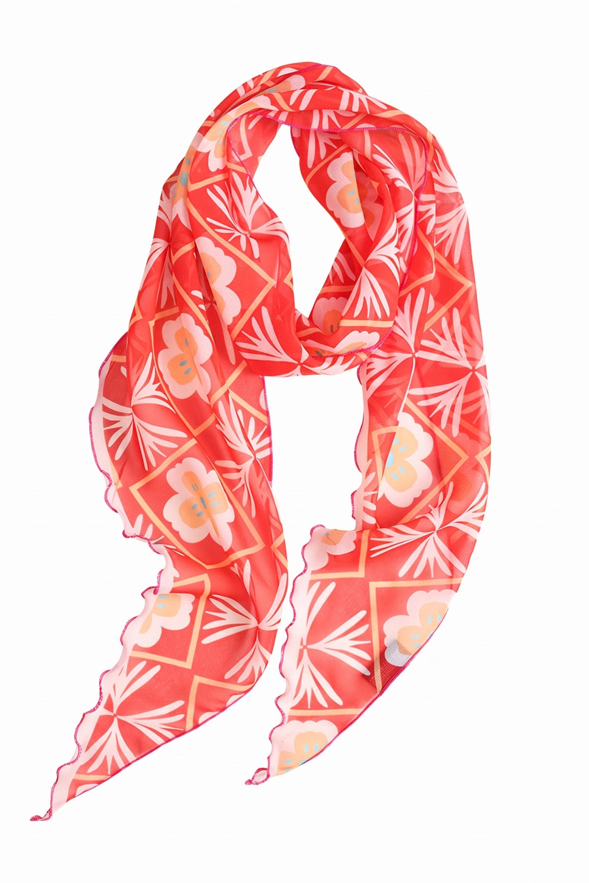 Scarlet Waltz Silk Twill Stole