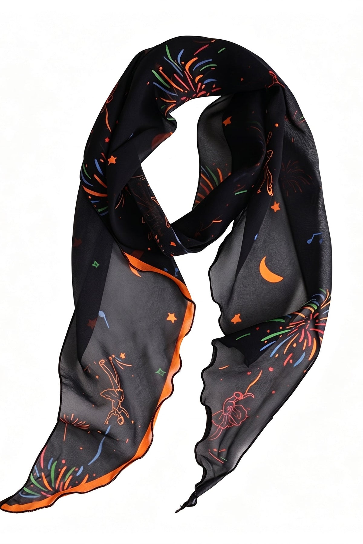Celestial Burst Silk Twill Stole