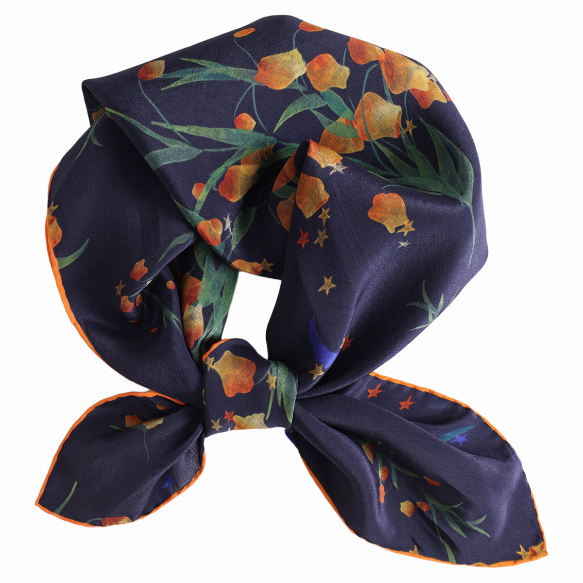 Dusk Lantern Blossom Silk Scarf