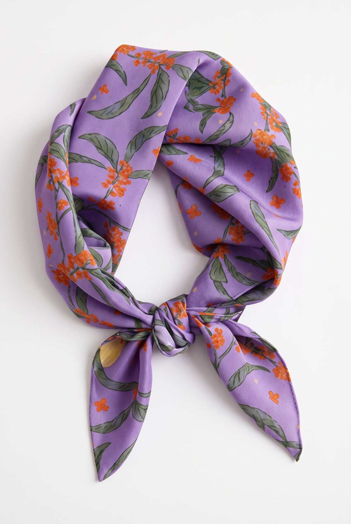 Enchanting Purple Silk Twill Scarf