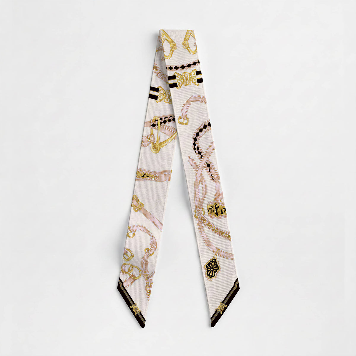 Gilded Equestrian Silk Ribbon