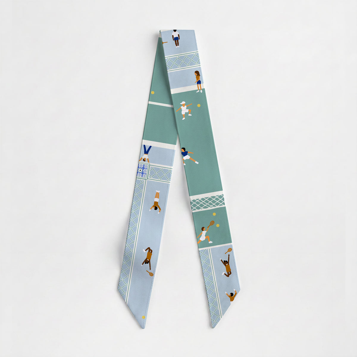 Tennis Rendezvous Silk Ribbon