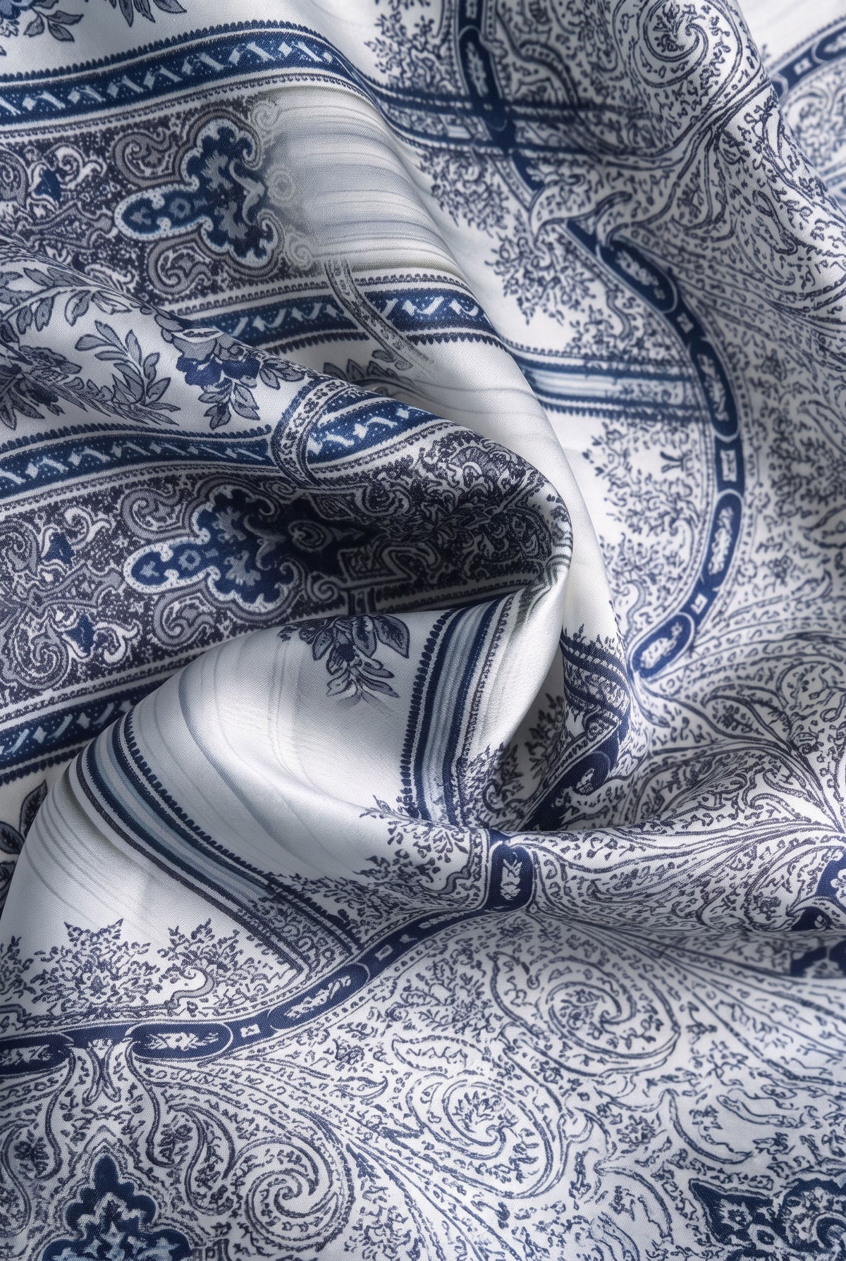 Dark Floral Lattice Silk Scarf
