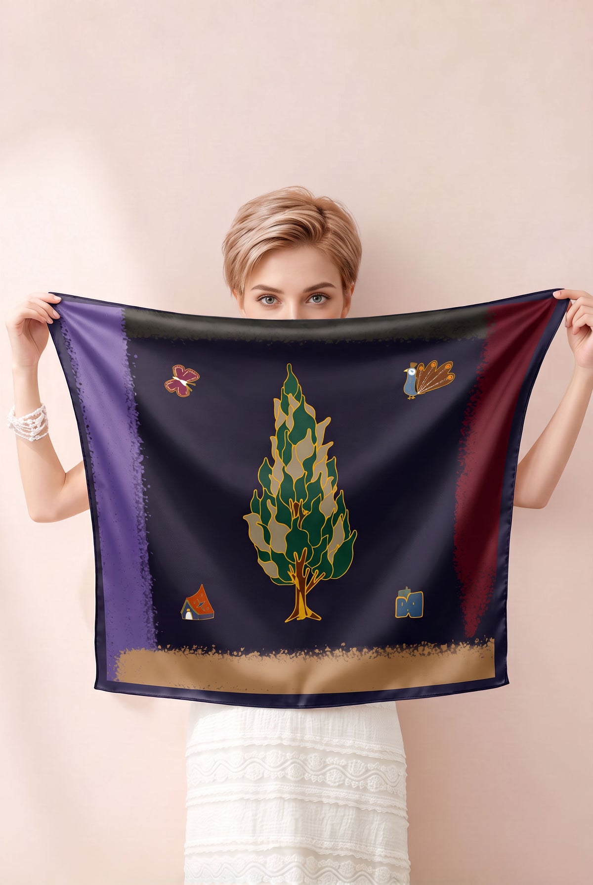 Dark Fairytale Silk Scarf