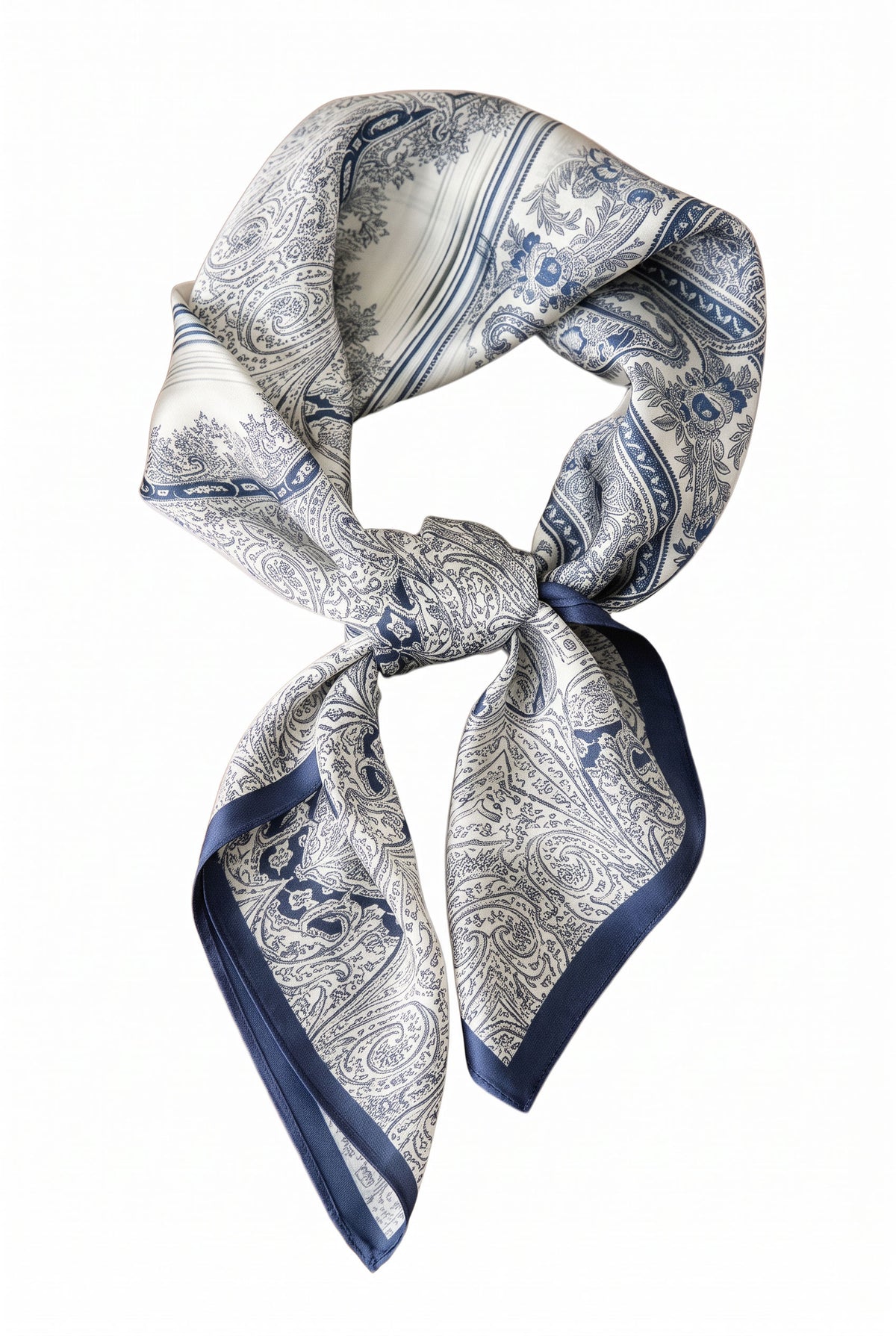 Dark Floral Lattice Silk Scarf