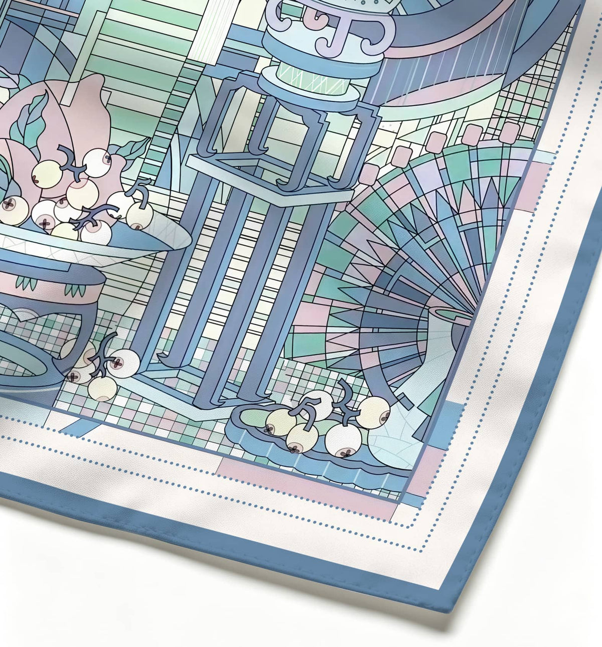 Geometric Interlude Silk Scarf