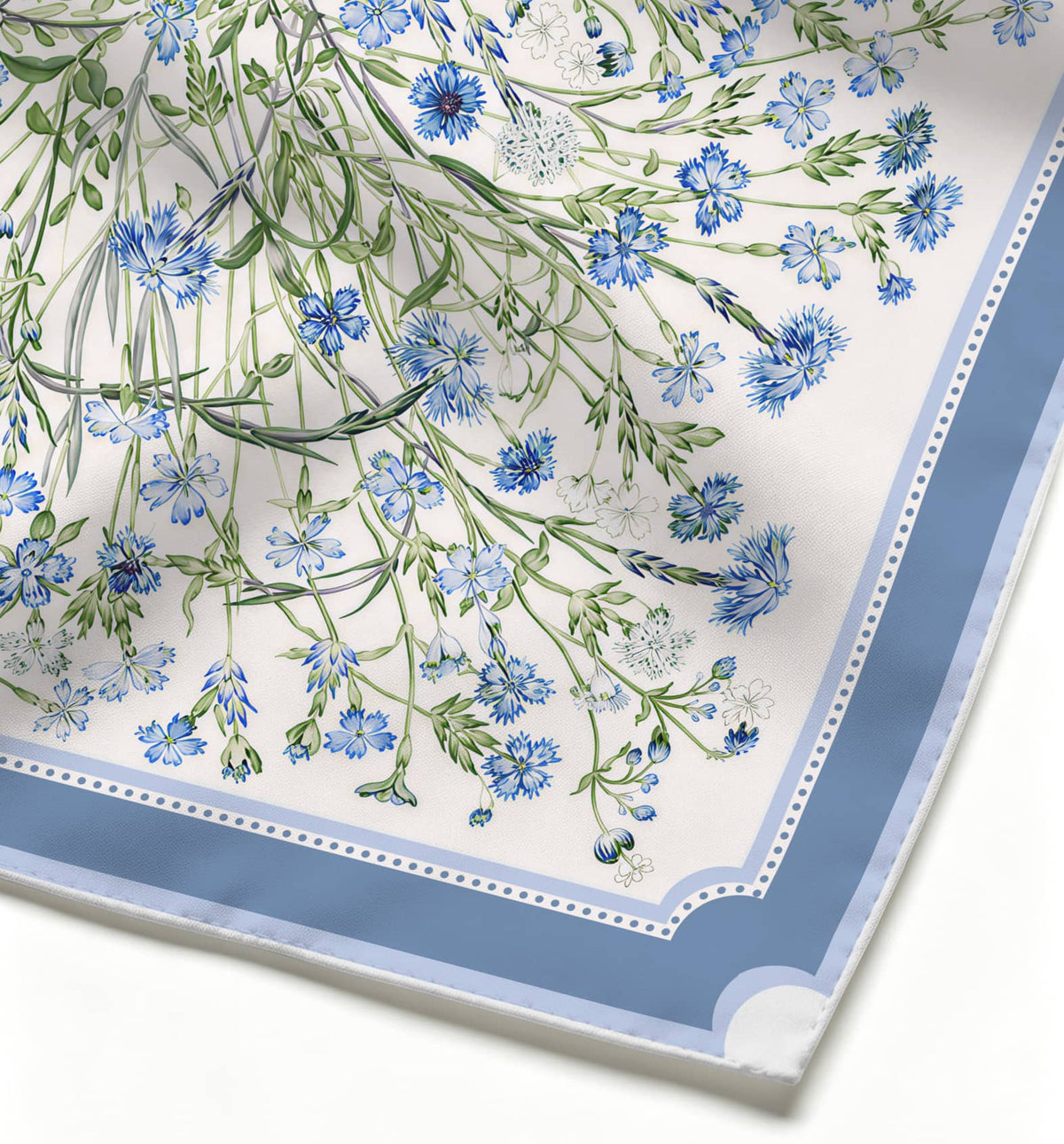 Azure Cluster Silk Scarf